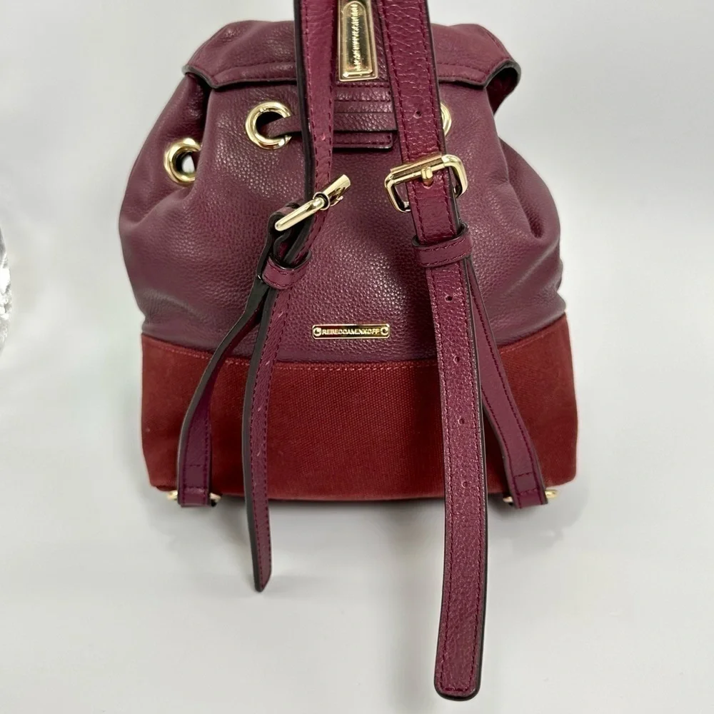 Rebecca Minkoff burgundy mansfield leather backpack with tassels